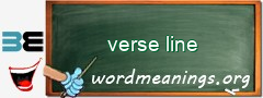 WordMeaning blackboard for verse line